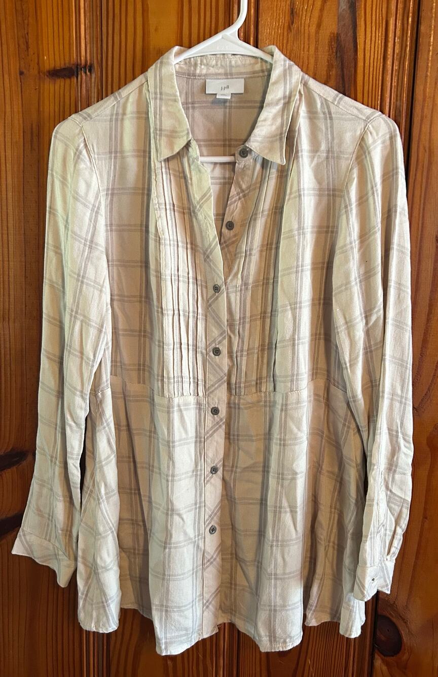 Women’s J.jill button up blouse  minimalist boho size extra small petite